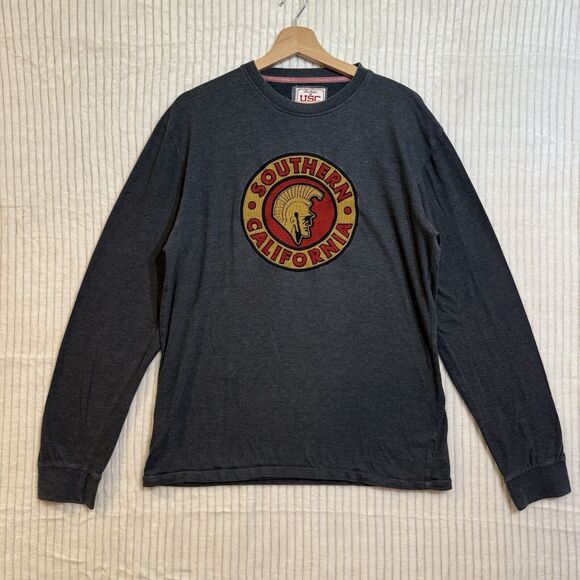 Red Jacket for USC Trojans Long Sleeve T-Shirt‎ Gray Sz L Please Read - Picture 14 of 16